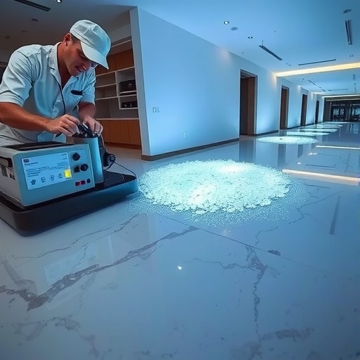 石材结晶保养施工情况(图1) 石材结晶保养施工情况(图1)