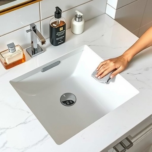 石材养护之洗脸台大理石装饰台面养护