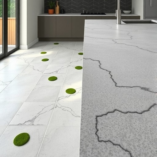 石材长青苔、人造石台面出现裂痕这些问该怎么解决？(图1)