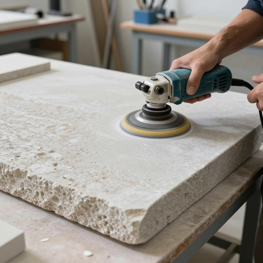 关于石材糙面板的抛光养护