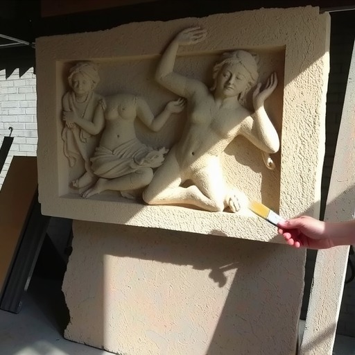 砂岩浮雕的石材养护之道