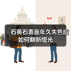 石英石表面年久失色应如何翻新增光(图2)