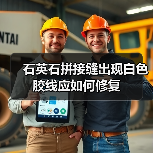 石英石拼接缝出现白色胶线应如何修复(图2)
