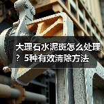 大理石水泥斑怎么处理？5种有效清除方法 - 新媒体情报驿站