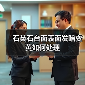 石英石台面表面发暗变黄如何处理(图1) 石英石台面表面发暗变黄如何处理(图1)