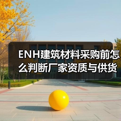 ENH建筑材料采购前怎么判断厂家资质与供货能力 - 玄熵云联盛材建材资讯